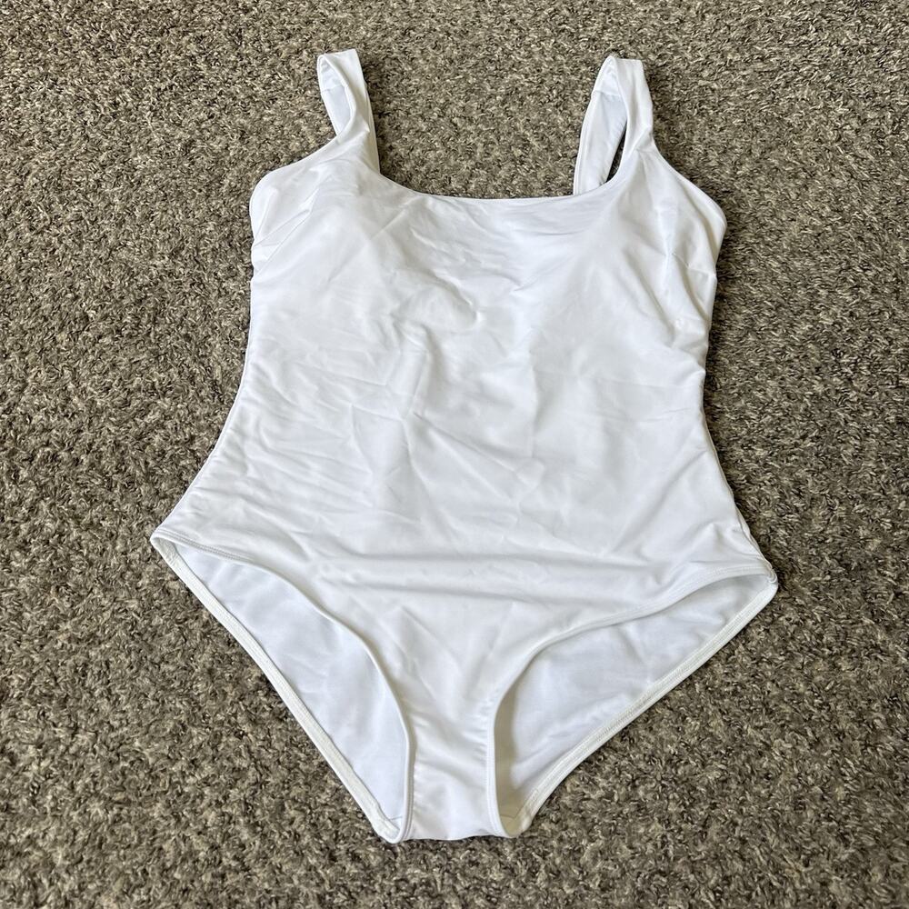 Stylest Dreamsculpt Swim One Piece XL Swimsuit Square Neck White Beach Pool - Picture 3 of 6